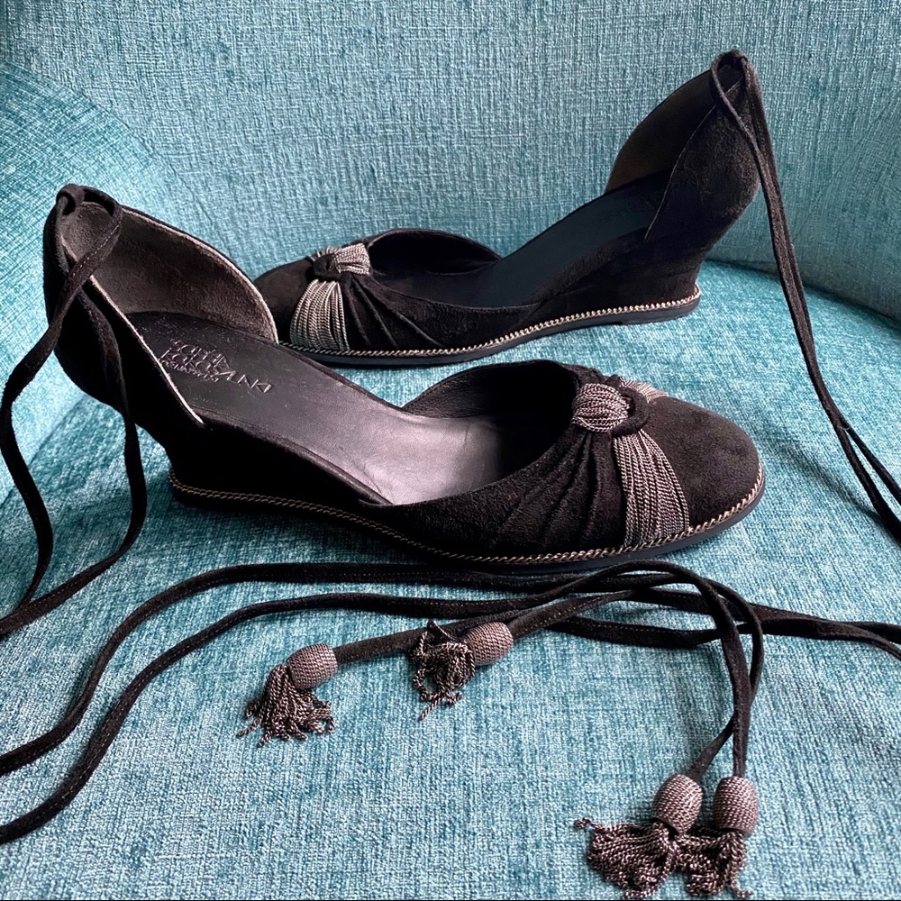 Sofia Kokosalaki Chain + Black Suede Ankle Wrap